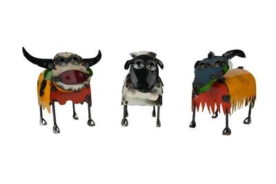Super Mini Farm  Animals-Yard Art-Metal-7x8x9-Super Mini