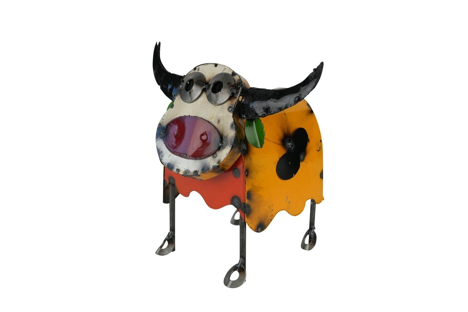 Super Mini Farm  Animals-Yard Art-Metal-7x8x9-Super Mini, SIZE: Super Mini- Colorful Cow