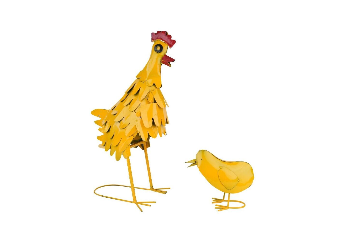 Chicken and Chic-Set 2-Metal-Farmhouse-Garden-Yard Art