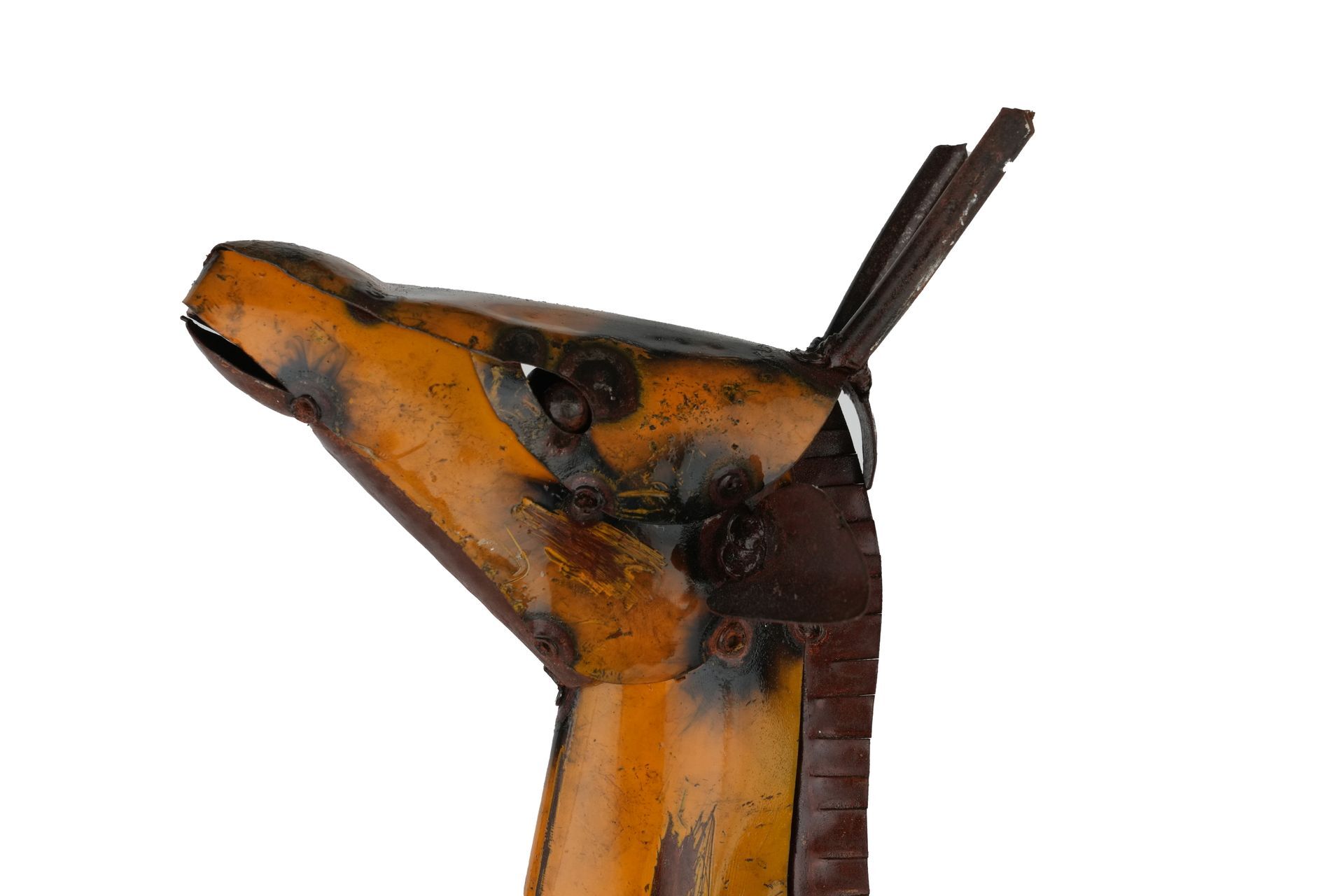 Gia the Giraffe-Metal Handmade-23W x 7D x 28H inches-Garden Yard Art-Gia