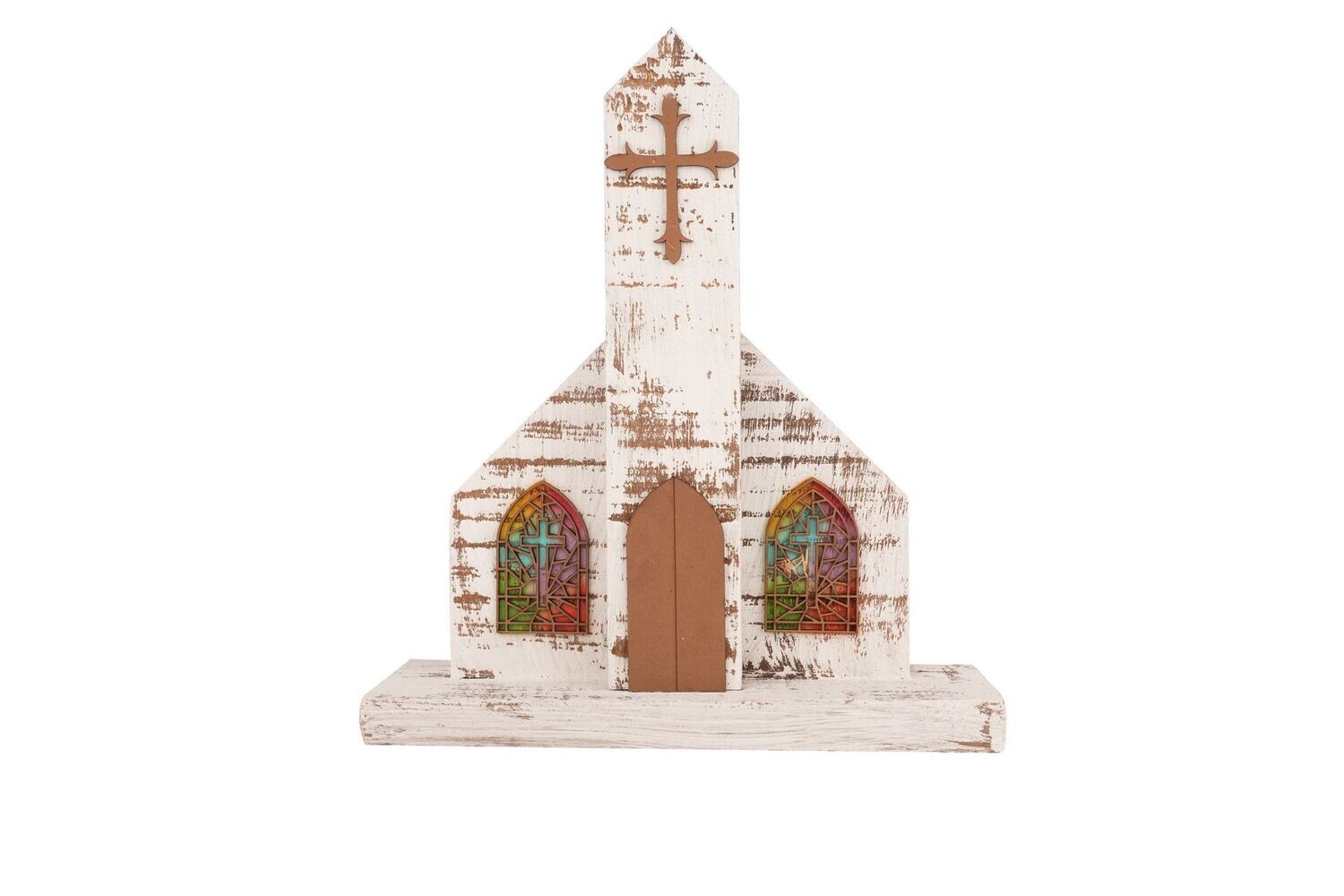Wooden Christmas Tree-Home Decor-Nesting-Xmas-Set of 3, Colors: White