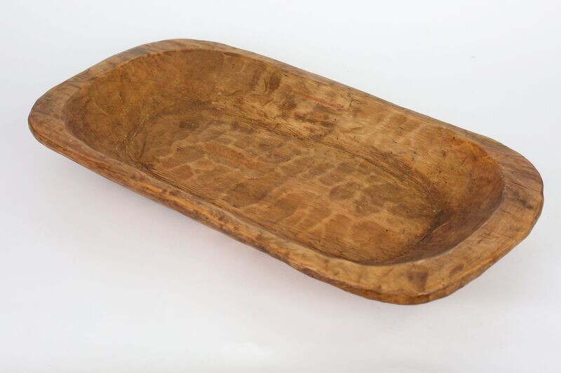 Rustic Wooden Dough Bowl-Batea-12x20 inches-Waxed