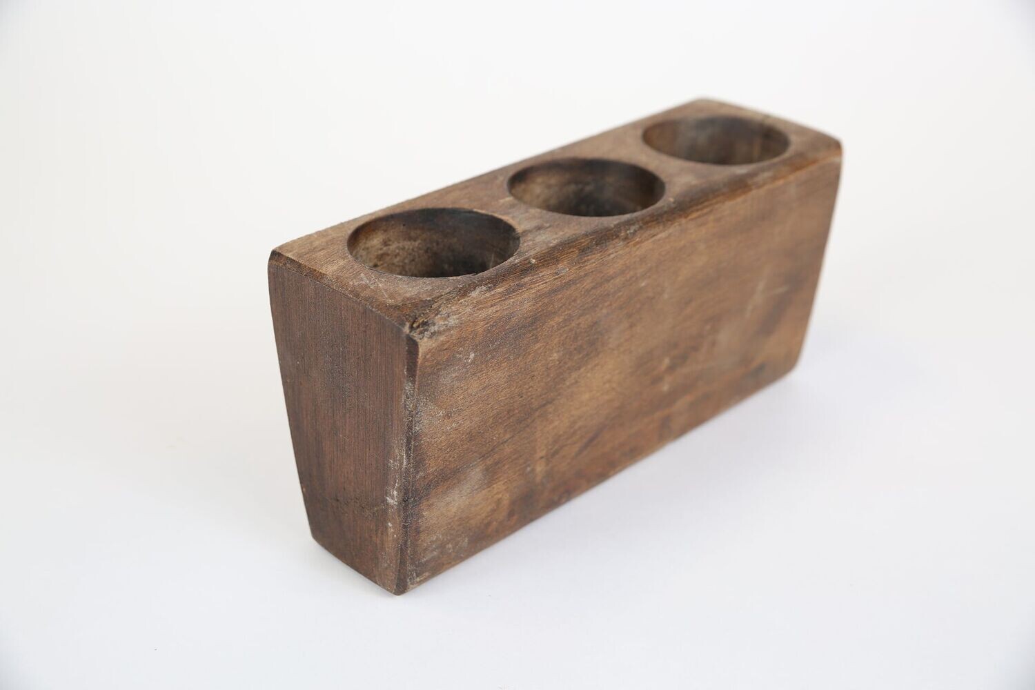 Rustic Sugar Mold-3 Hole-Rustic-Reproduction-Gorgeous-10 inches Long-Waxed