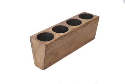 Rustic Sugar Mold-4 Hole-Rustic-Reproduction-Gorgeous-13 inches Long-Waxed
