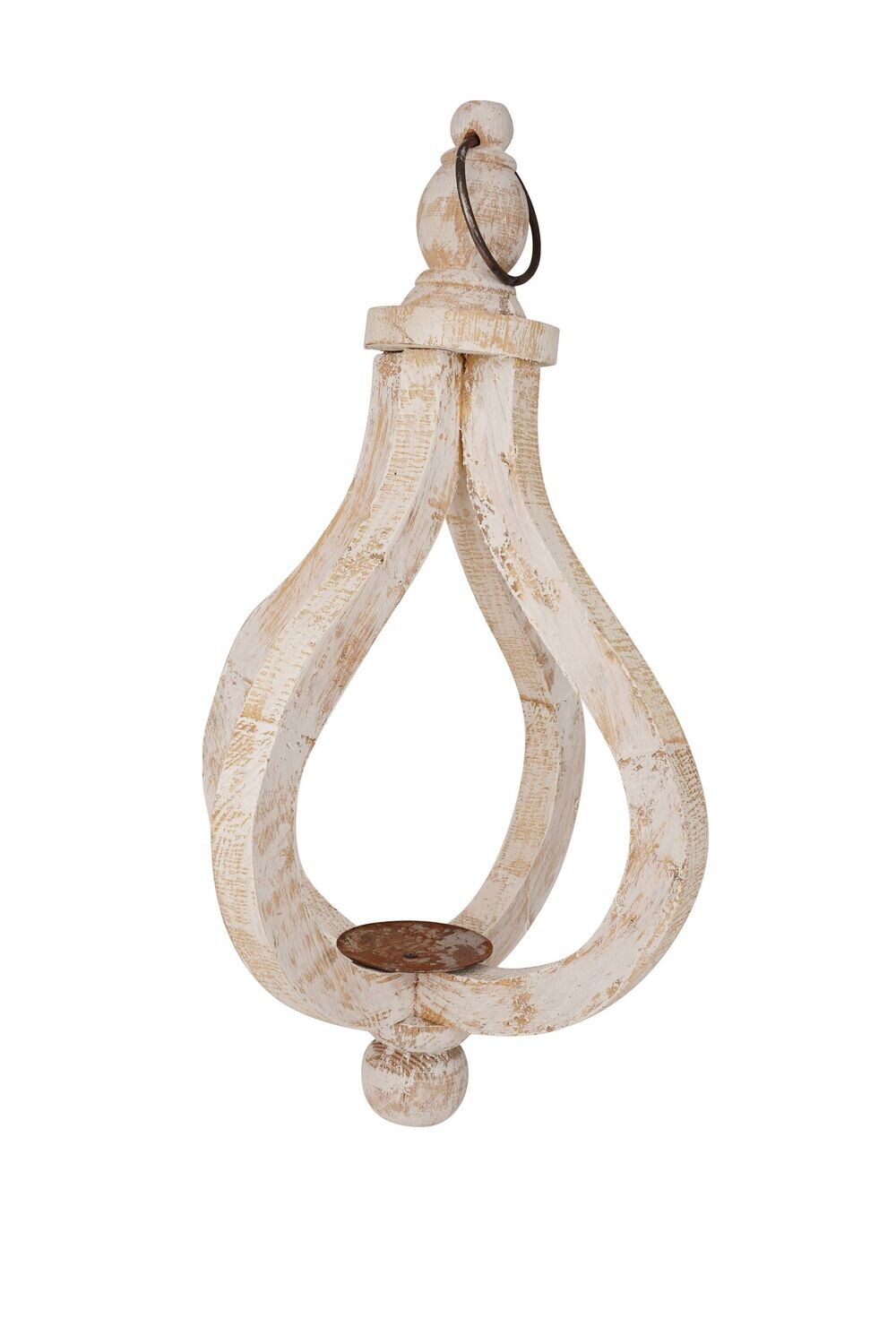 Winston Farmhouse Hanging Wood Lantern-13x24 inch-NEW