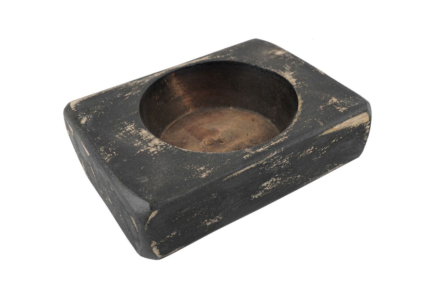 Cheese Mold-1 Hole-Rustic-One Hole-Candle Ready-Black