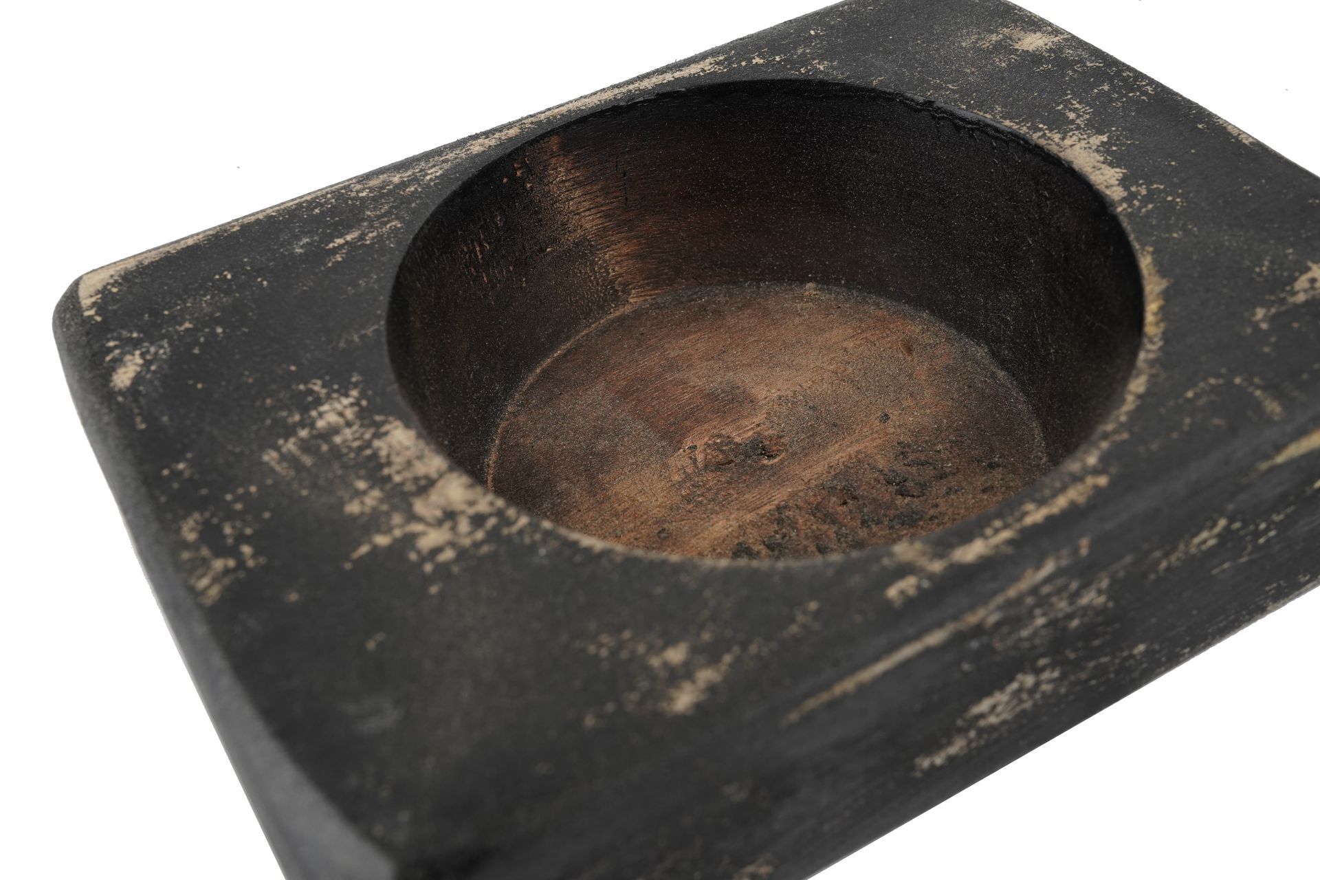 Cheese Mold-1 Hole-Rustic-One Hole-Candle Ready-Black