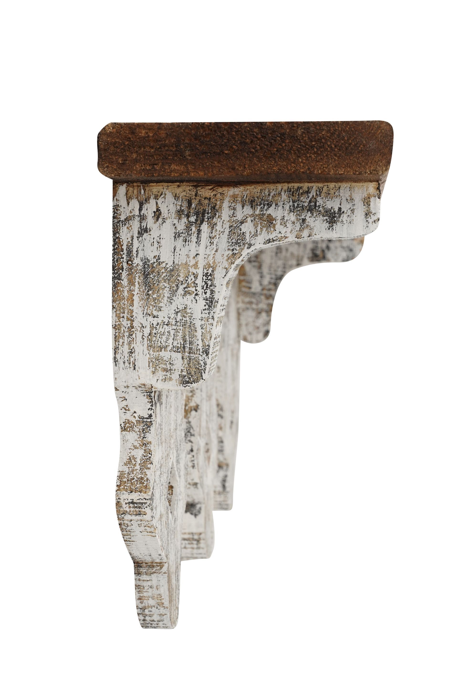 Oxford Farmhouse Wood Wall Shelf-White-18Lx11Hx6D inches-NEW