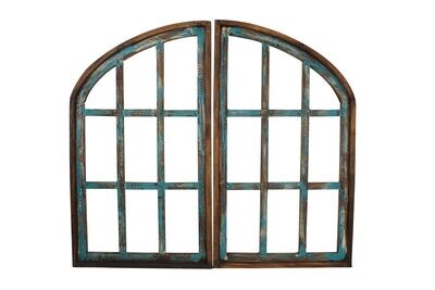 Springhill Farmhouse Windows-(Pair)-41x32-Turquoise