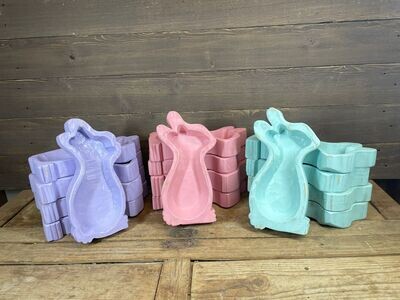 Matilda the  Easter Bunny Dough Bowl-7 x 13 in-Candle Ready-3 Spring Color Choices-SALE-$11