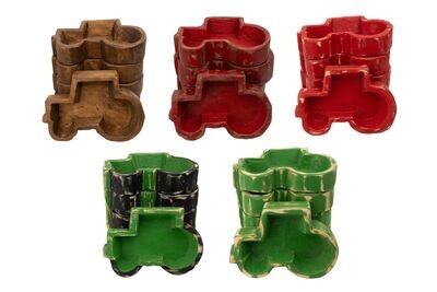 Tractor Dough Bowl-9 x 6 x 2-Handmade-Candle  Ready-Tractor-Overstocked Sale-$10