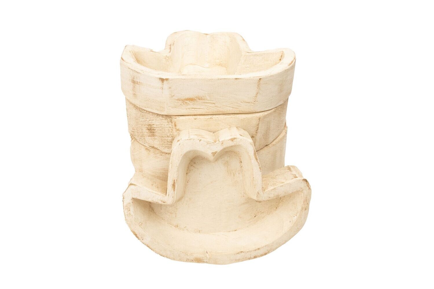 Hat-Sombrero Dough Bowl-Candle Ready-4 Color Choices-9x6-Sombrero, Colors: Antiqued White