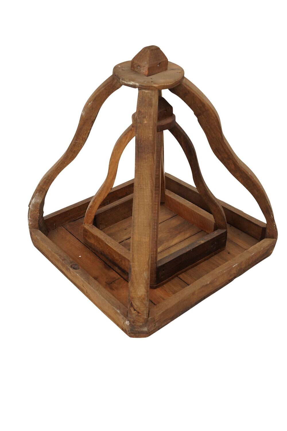 Farmhouse Bell Lantern Set of 2-Primitive-Decor-Handmade-Rustic Wood-5 Color Choices