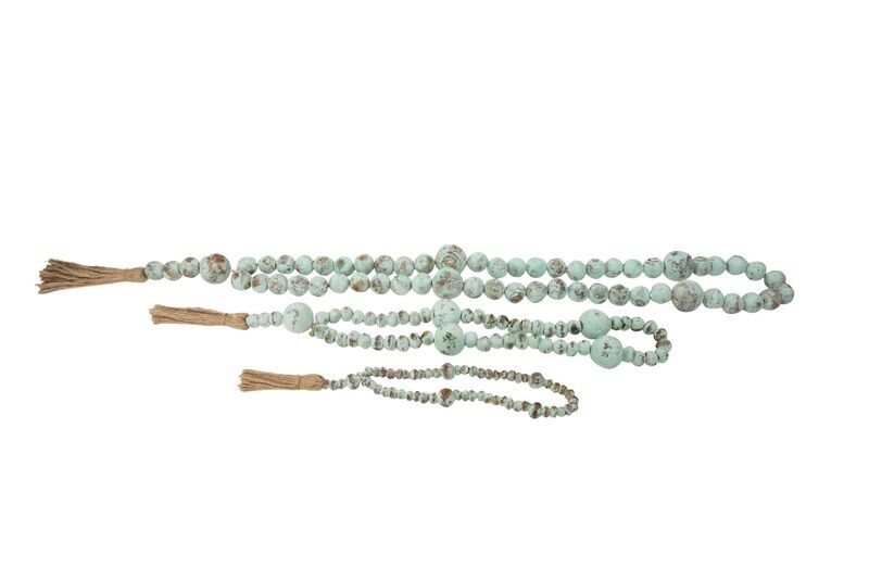 Todos Santos Rustic Farmhouse Tassel-Beads-3 Sizes-Turquoise