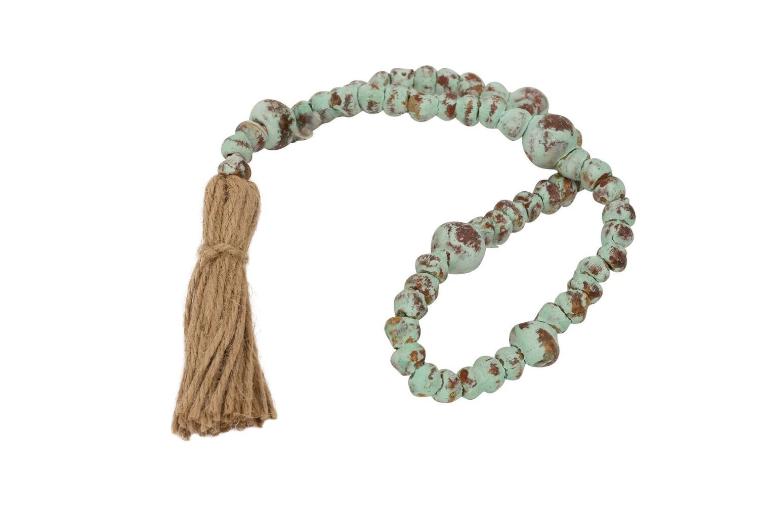 Todos Santos Rustic Farmhouse Tassel-Beads-3 Sizes-Turquoise, SIZE: Small-14-18 inches