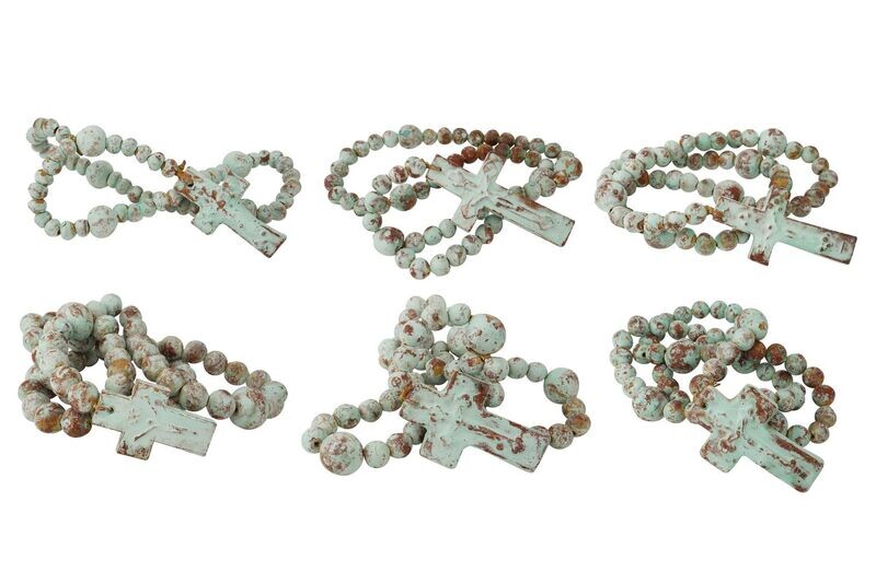 Hope Clay Rosary-Beads-Gorgeous-6 Sizes-Handmade-Turquoise
