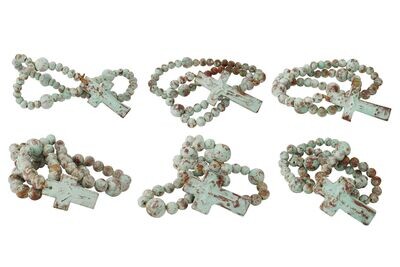 Hope Clay Rosary-Beads-Gorgeous-6 Sizes-Handmade-Turquoise