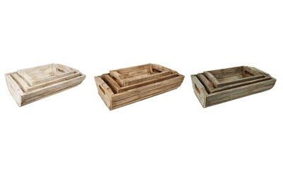 Duncan Creek Tray Set of 3 Display Trays-Solid Wood-Farmhouse-3 Colors-CLEARANCE-$36 set of 3