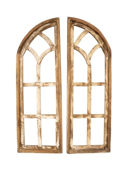 Fairfax Farmhouse Window-24x36-Antiqued White-Pair