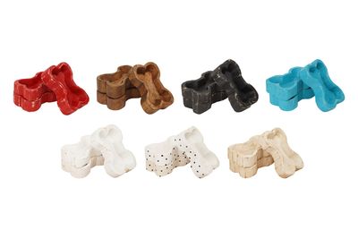 Dog Bone Bowl-8 x 5 x 2inches-Wood-Candle Ready-Original Design-Dog Bone Dough Bowl-NEW-7 Color Choices-Dog Bone