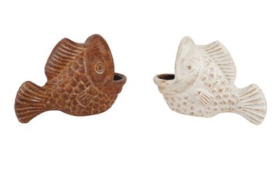 Bonnie the Big Mouth Planter Fish-Garden-Clay-16Wx8Dx11H inches