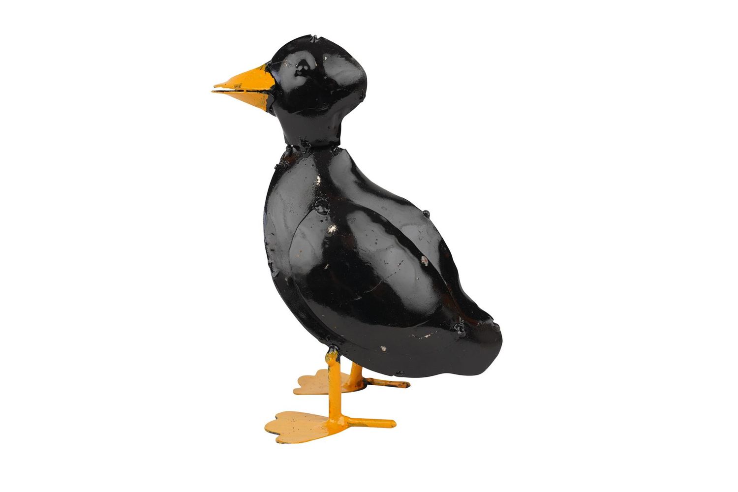 Farmhouse Garden Duck-Metal-Garden-Yard Art-3 Colors and 2 Sizes, Color: Black