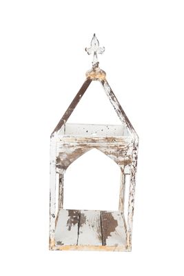 Windsor Rustic Farmhouse Wood & Iron Lantern-12x12x30 inches