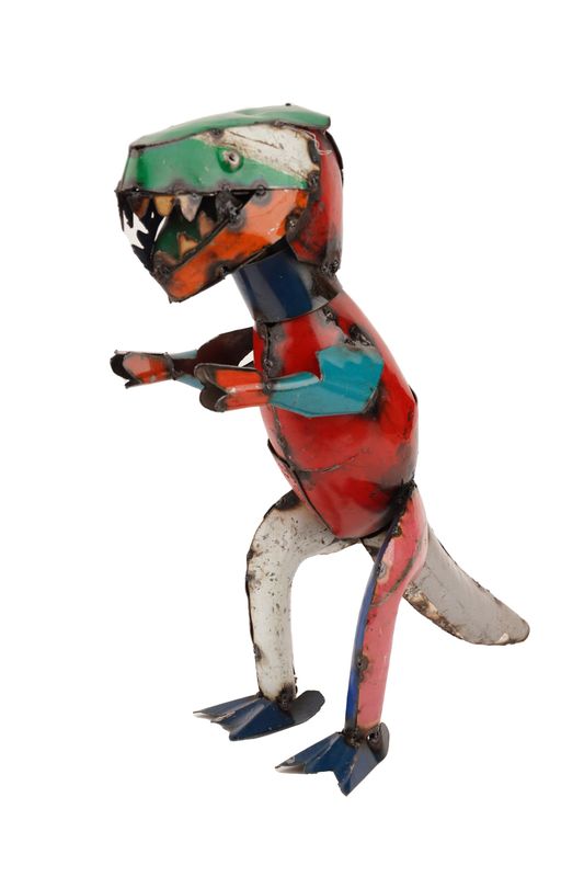 T Rex Dinosaur-Metal-Garden-Yard Art-Animal-16Lx6Wx16H inches