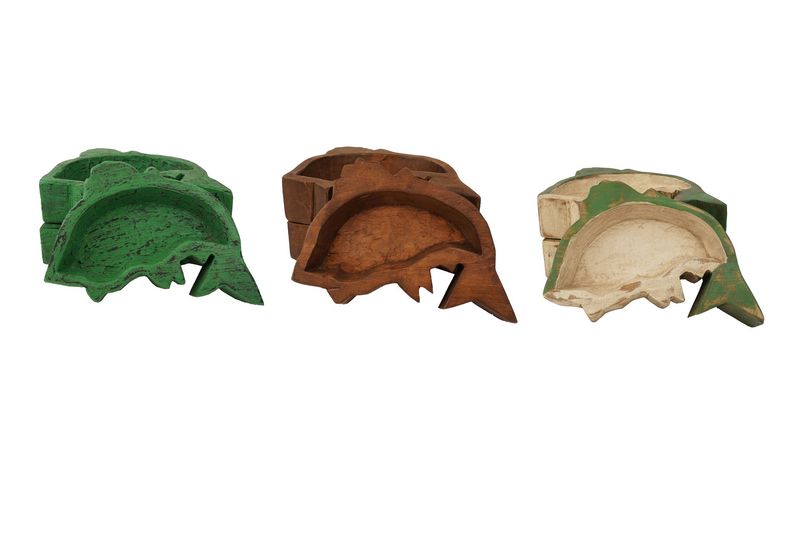 CLEARANCE-Bass Fish Dough Bowl-10 x 6 x 2 in-Wood-Candle Ready-Bass Dough Bowl-BIG SALE-$8