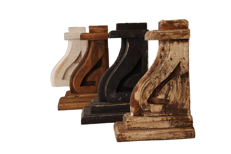 Mini Farmhouse Corbel-Mini-Book End-Wood-5Wx7Dx9H inch-Mini-4 Colors