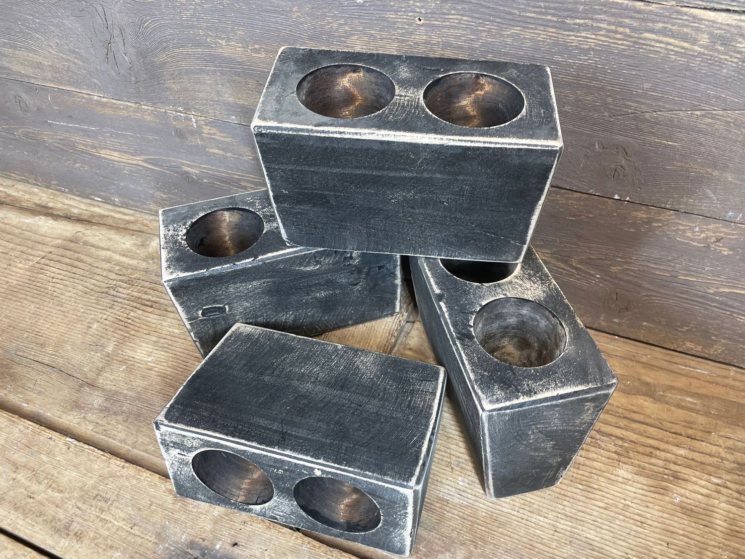 Sugar Mold-Two Hole-Rustic-6x3x5 inches-Black-Big Sale-$6-Black