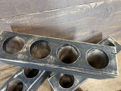Sugar Mold-Three Hole-Rustic-Reproduction-10x3x5 inches Black-Big Sale-$7