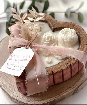 Ridgy Heart-Mini-6x6 in-Candle Ready-Mini Ridgy Heart