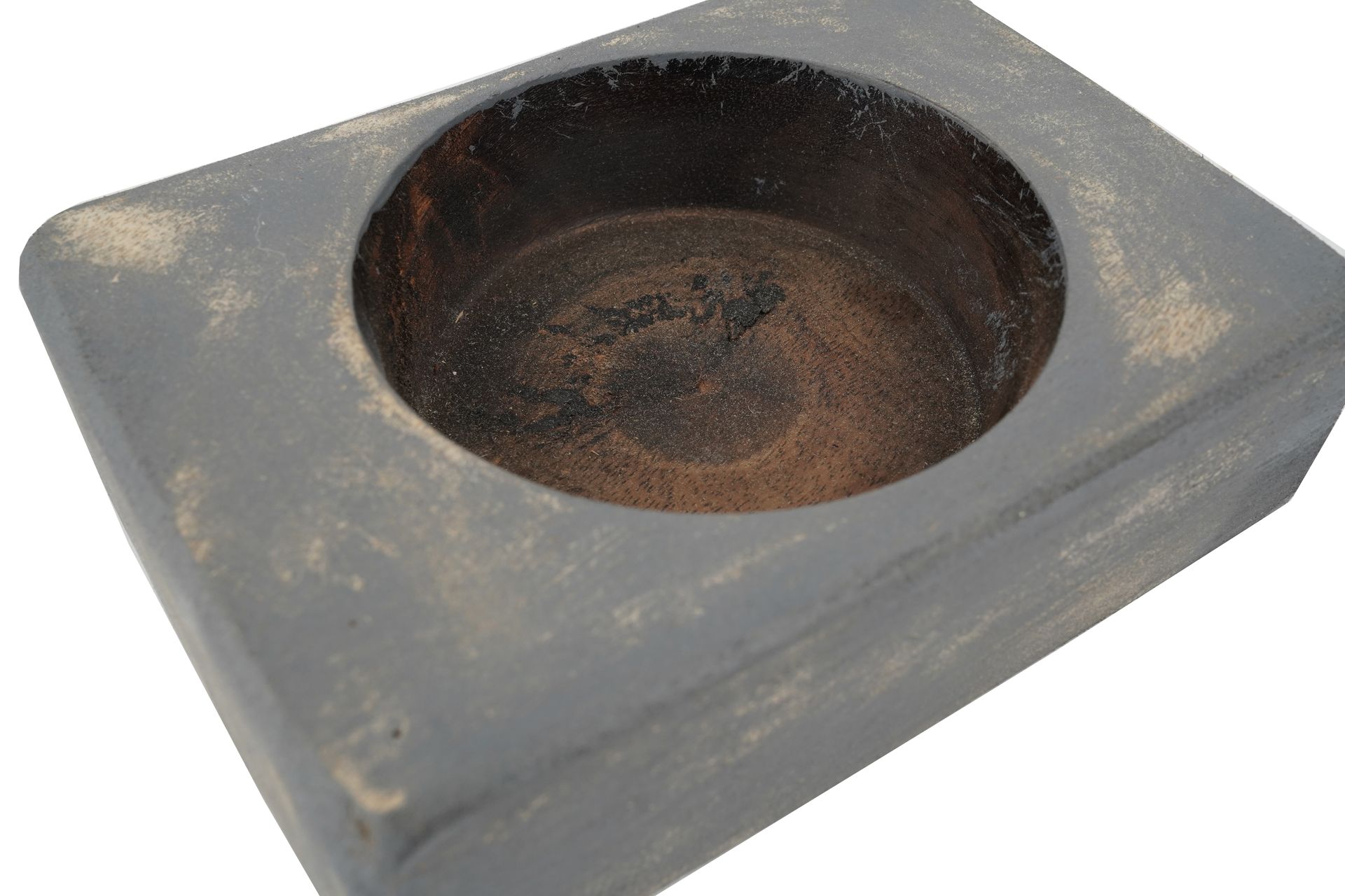 Cheese Mold-1 Hole-Rustic-One Hole-Candle Ready-Industrial Gray