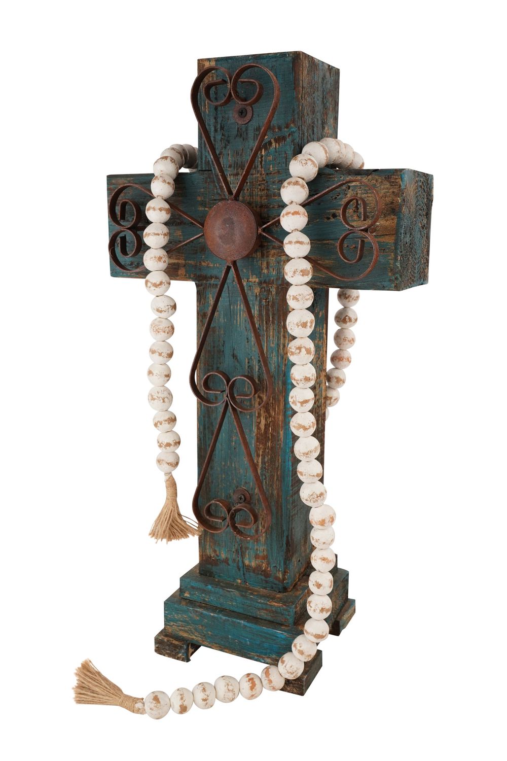 Farmhouse Clay Beads-ER-Strand-Primitive-Farm Style-Handmade-Shabby White-CLEARANCE SALE-Large 72 inches