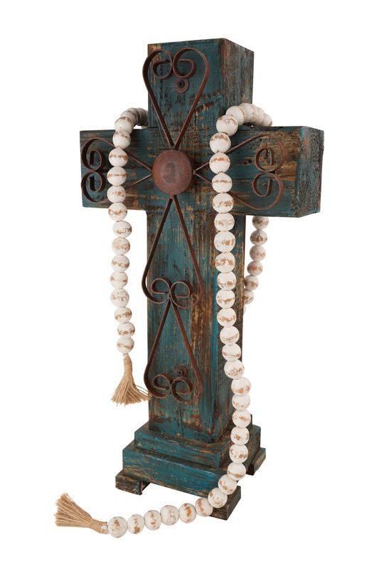 Farmhouse Clay Beads-ER-Strand-Primitive-Farm Style-Handmade-Shabby White-CLEARANCE SALE-Two Sizes