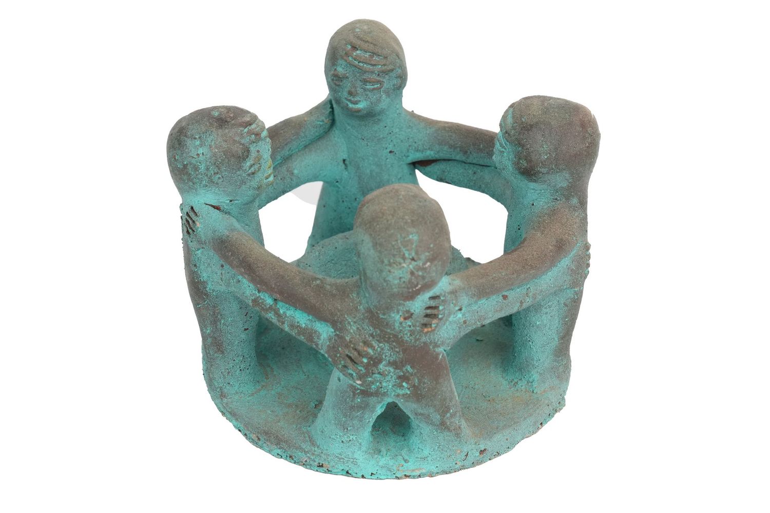 Circle of Friends Candle Holder F4-Four Friends-Three Color Choices, Colors: Turquoise