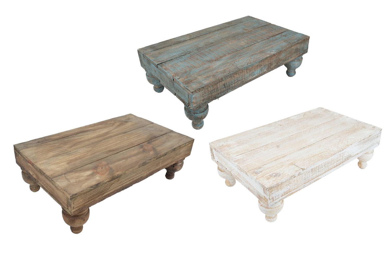Reclaimed Wood Cake Table-Repurposed-20x12x6.5H-Riser-3 Color Choices