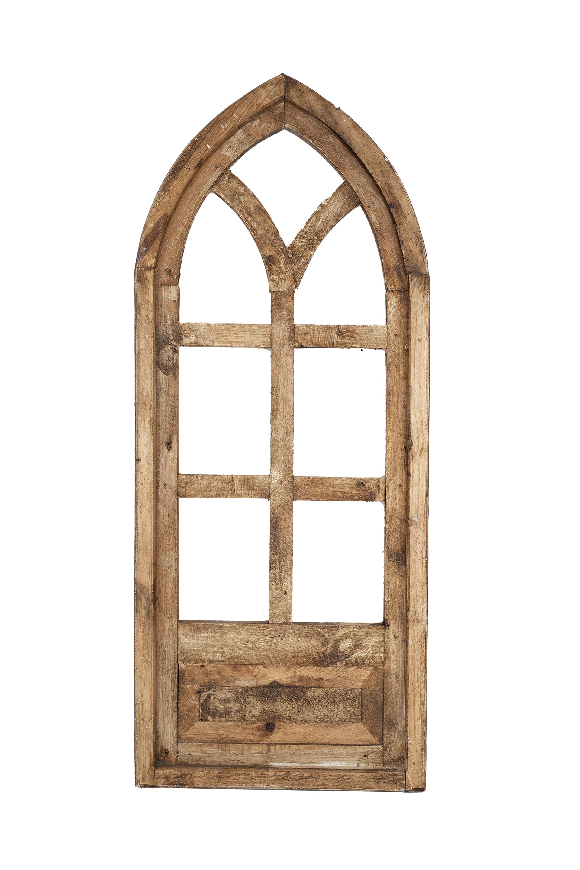 Holly Hills Architectural Windows-Set of 3-Wall Decor Wood-Farmhouse Windows-Antiqued White