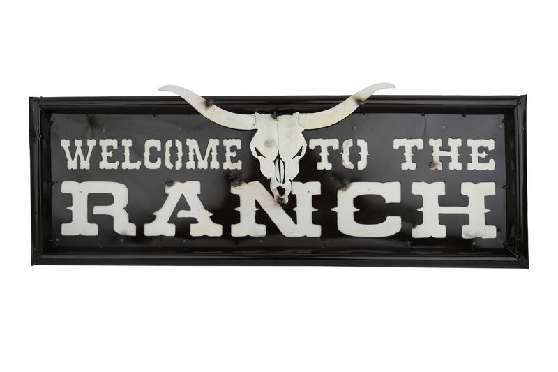 Welcome to the Ranch Sign-35x15H inches-Wall-Tailgate Design