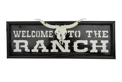 Welcome to the Ranch Sign-35x15H inches-Wall-Tailgate Design