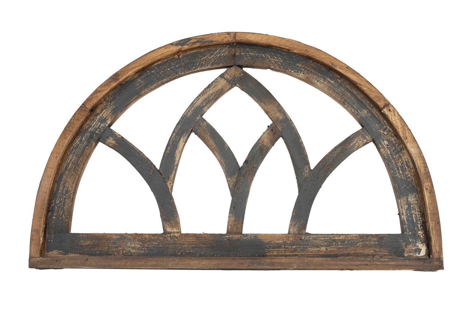 Gray Falls Wall Decor Window-30x18 inch-Distressed Gray