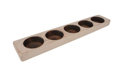 Cheese Mold-5 Hole-Rustic-Candle Ready-Clearance-White-$15