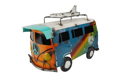 Peace VW Bug-Surfing-Colorful Metal-Handmade-So Cool-3 sizes-NEW