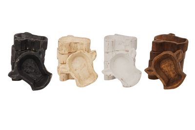 Mini-Cow Head Dough Bowl-Candle Ready-8x7 in-Mini Cow Head