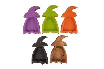 Witch Dough Bowl-6x10x2 inches-Boo Collection-Candle Ready-5 Color Choices-NEW DESIGN-Witch Dough Bowl