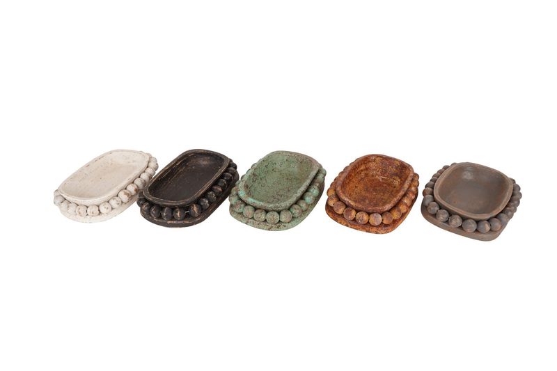 Ovee Beaded Vessel-Clay Candle Pour-8x11 Inches-5 Colors-CLEARANCE-$10 Each