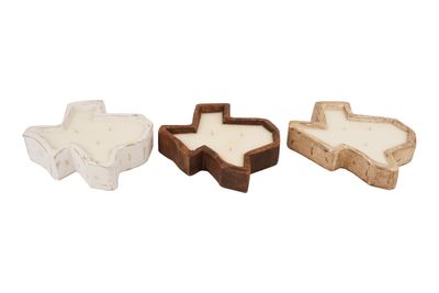 Texas Bowl-10 x 10 x 2 inches-Wood-Rustic-Handmade-Candle Pour-Carved-Texas Bowl