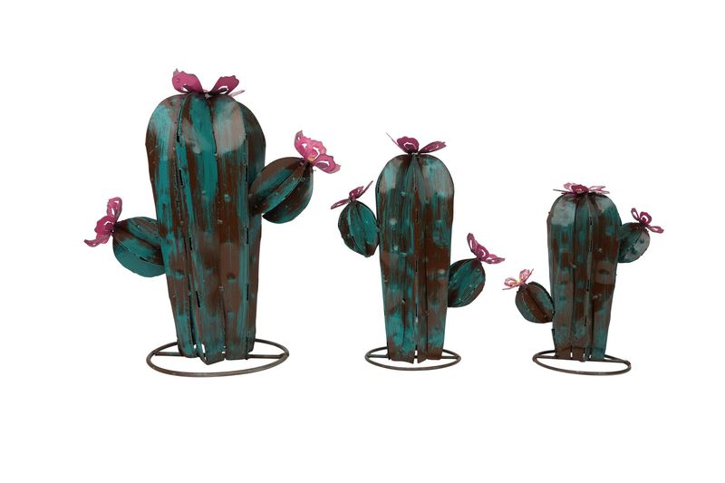 Bisbee Sahuaro Metal Cactus-Garden-Yard Art-Three Sizes-Hand Painted-Handmade-Garden Desert Decor-Bisbee-NEW