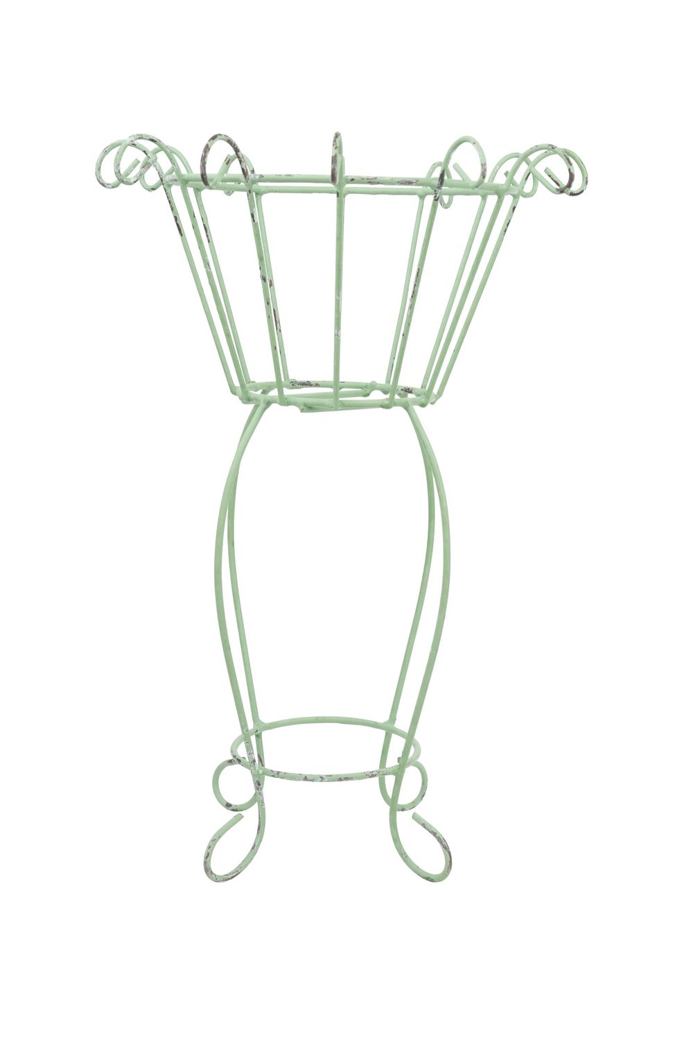 Dalhart Farmhouse Iron Planter Garden Basket-10Wx15H in-Solid Iron-Green